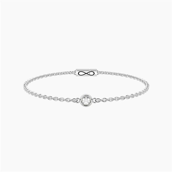 Bracciale Kidult in Acciaio Diamante Lab Grown 0.08 Ct 732404-17 - 732404-17